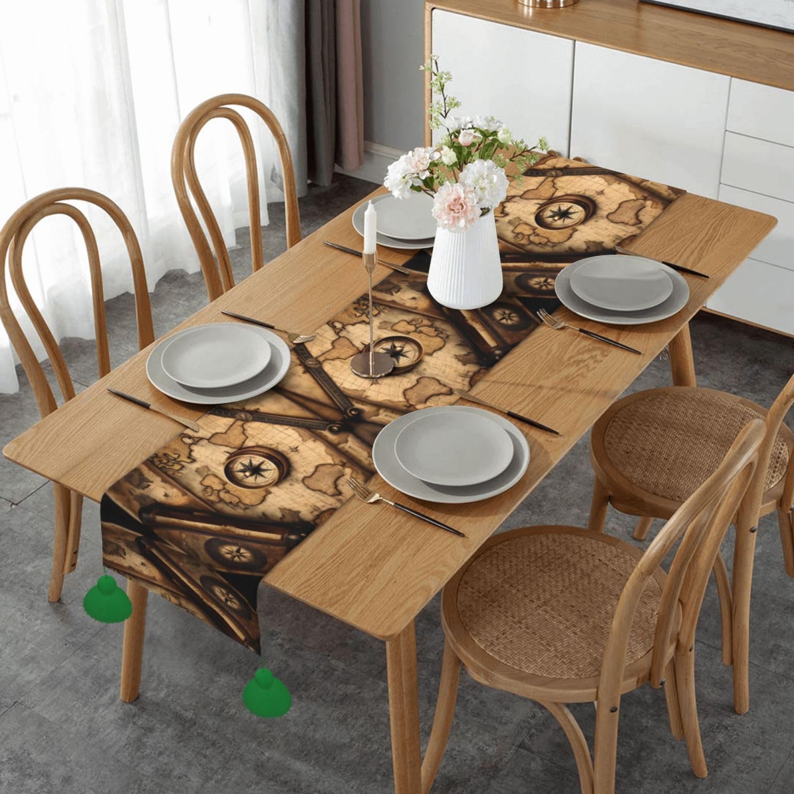 Chemin de table de salle à manger pour protéger et embellir votre table de Noël