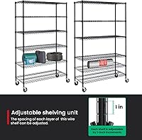 Vista 26 de 6-Tier Storage Shelves Heavy Duty (2100LBS Capacity) for Storage Kitchen Garage, Industrial Commercial-Grade Wire Rack Shelving with Wheels, Height