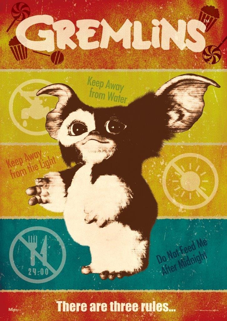 Amazon.com: MIGHTYPRINT Gremlins - Three Rules – 1980's Nostalgia