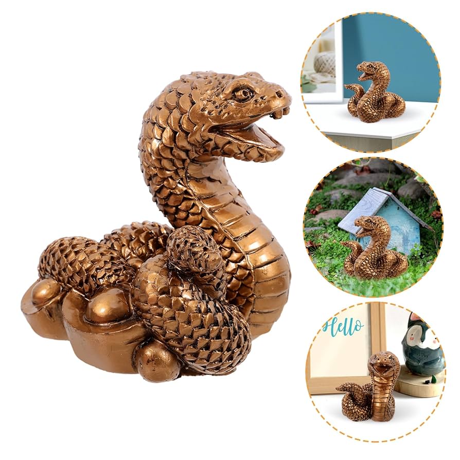 Amazon.co.jp: NUOLUX スネークインゴットの装飾品 2025 年蛇像