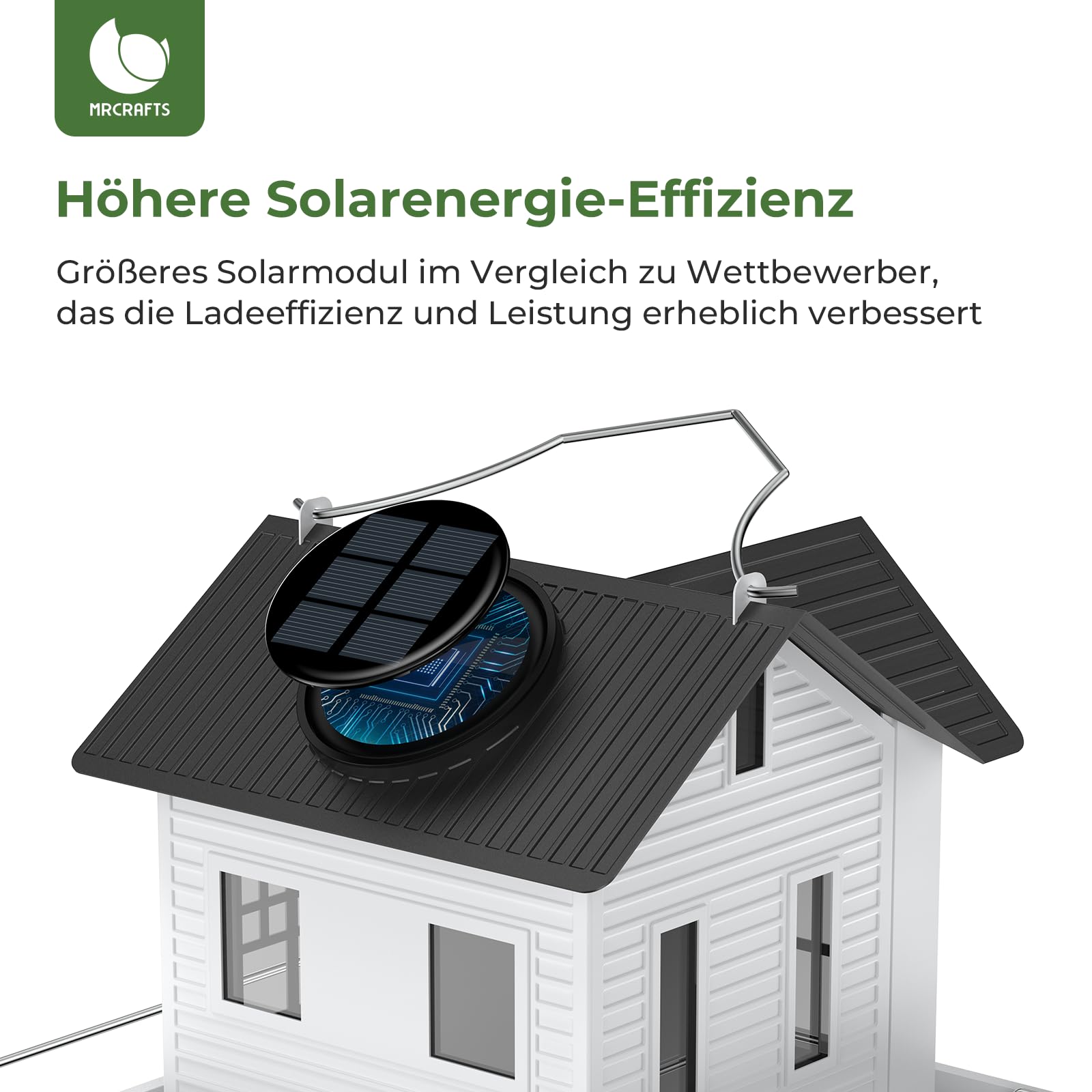 MrCrafts Solar-Vogelfutterspender – Hängendes Vogelhaus aus Metall mit Solarlicht, Gartendekoration, Einzigartige Geschenke, Bird House, Bird Feeder