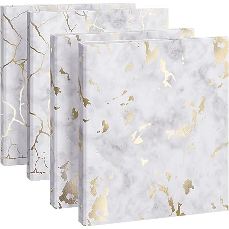 Y YOMA 3 Ring Binder Rose Gold Set of 4