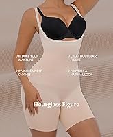 Vista 5 de FeelinGirl Faja moldeadora para mujer, con control de abdomen, sin costuras, con entrepierna abierta