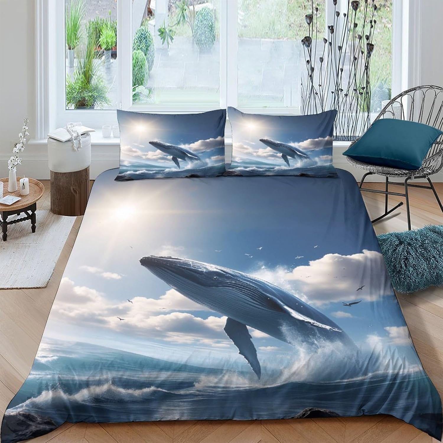 Housse de couette 220x240 baleine douce et anti-plis pour un lit double toujours impeccable