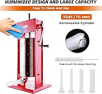 Vista 18 de Hakka 15 Pound Sausage Stuffer 2 Speed Stainless Steel Vertical Sausage Maker by HAKKA BROTHER
