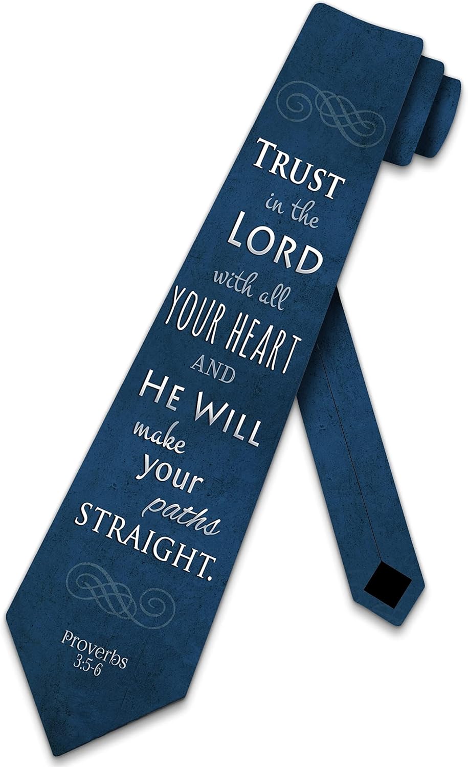 Three Rooker Christian Ties Mens Religious Necktie Proverbs 3:5-6 Tie