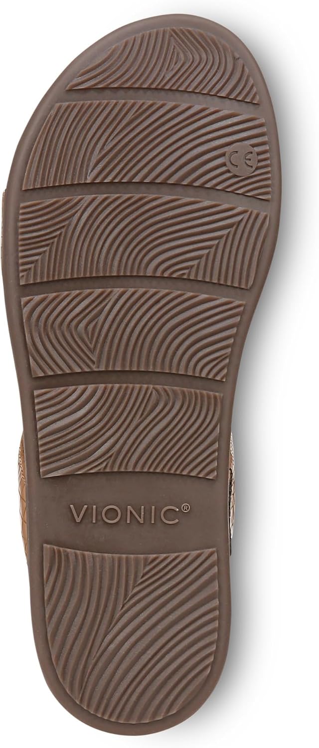 Vionic Serra Women's T-Strap Slip-on Supportive Sandal Camel - 12 Wide - Image 8