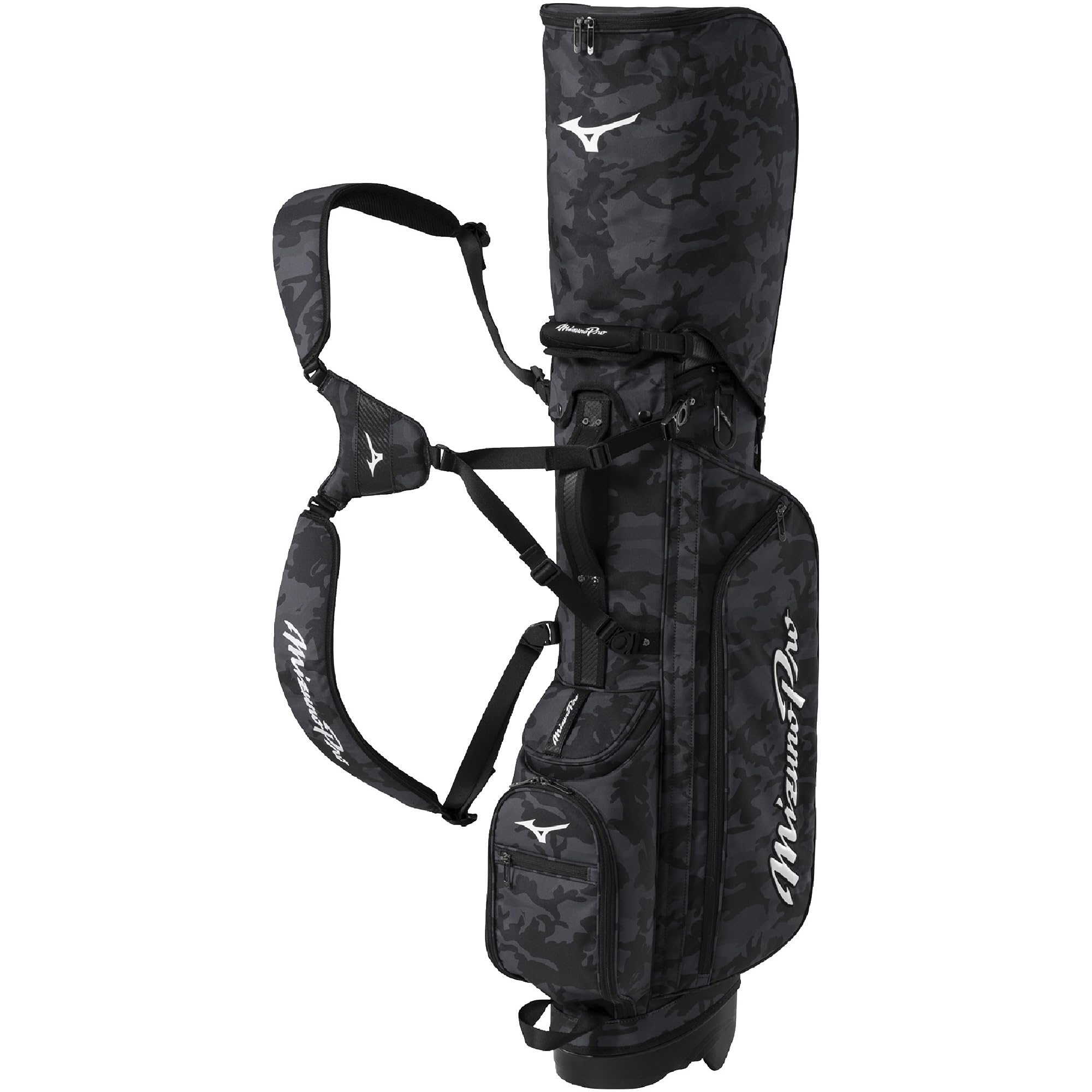 Mizuno Pro カモフラージュキャディバッグ ミズノ プロ Mizuno Pro カート キャディバッグ 2.6kg 9型 47インチ