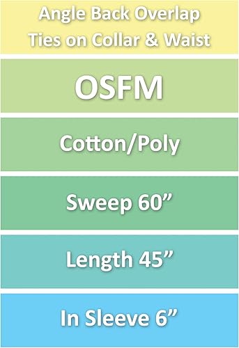 Miniatura 5 de Vestido de hospital para pacientes de primera calidad con solapamiento en ángulo de tacto personal (paquete de 4) (vestido estampado de celebration)