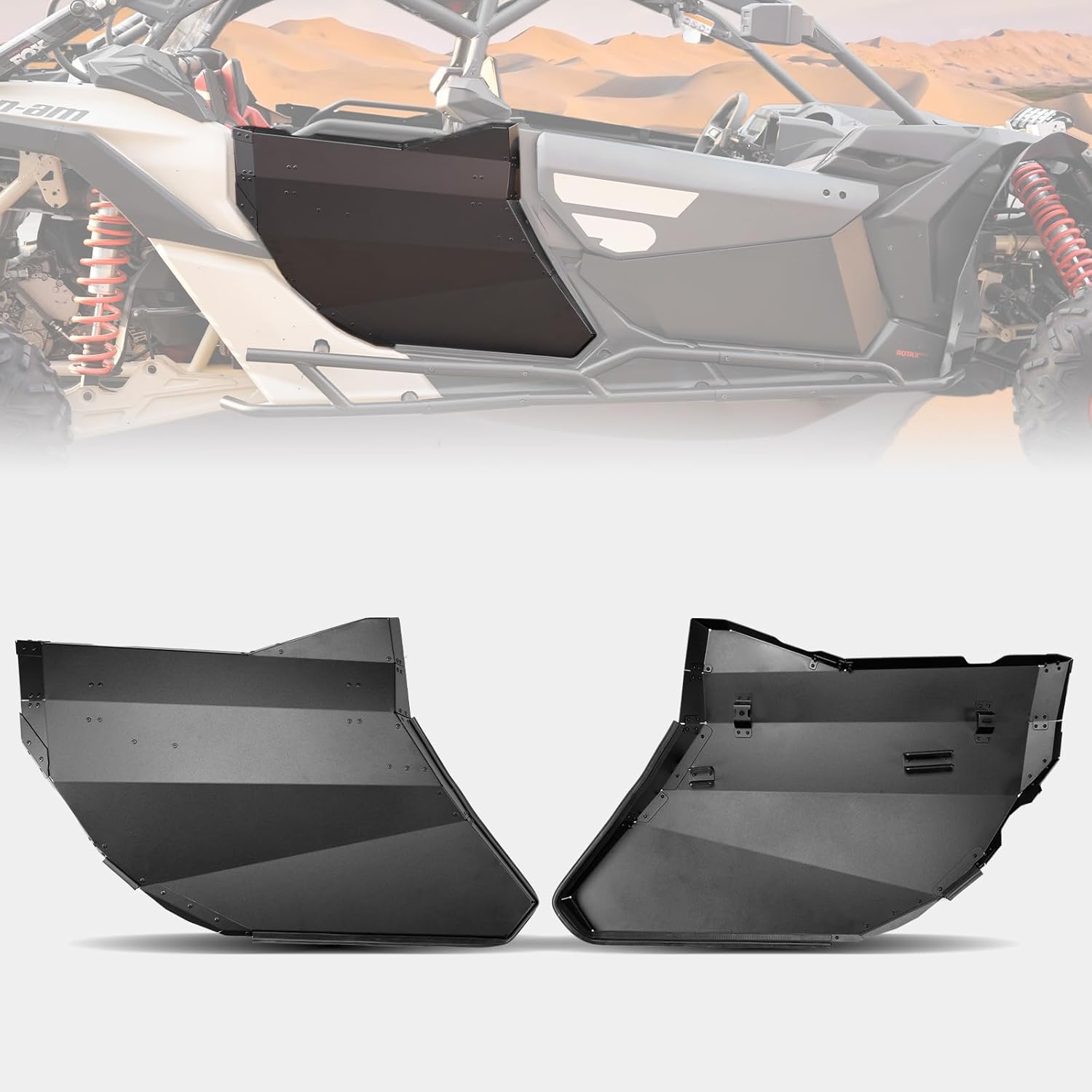 HAKA TOUGH Rear Full Doors for Can Am X3, Aluminum Rear Full Doors for Can Am Maverick X3 Max For 2017-For 2023 Accessories, Replacement of OEM number 715004732