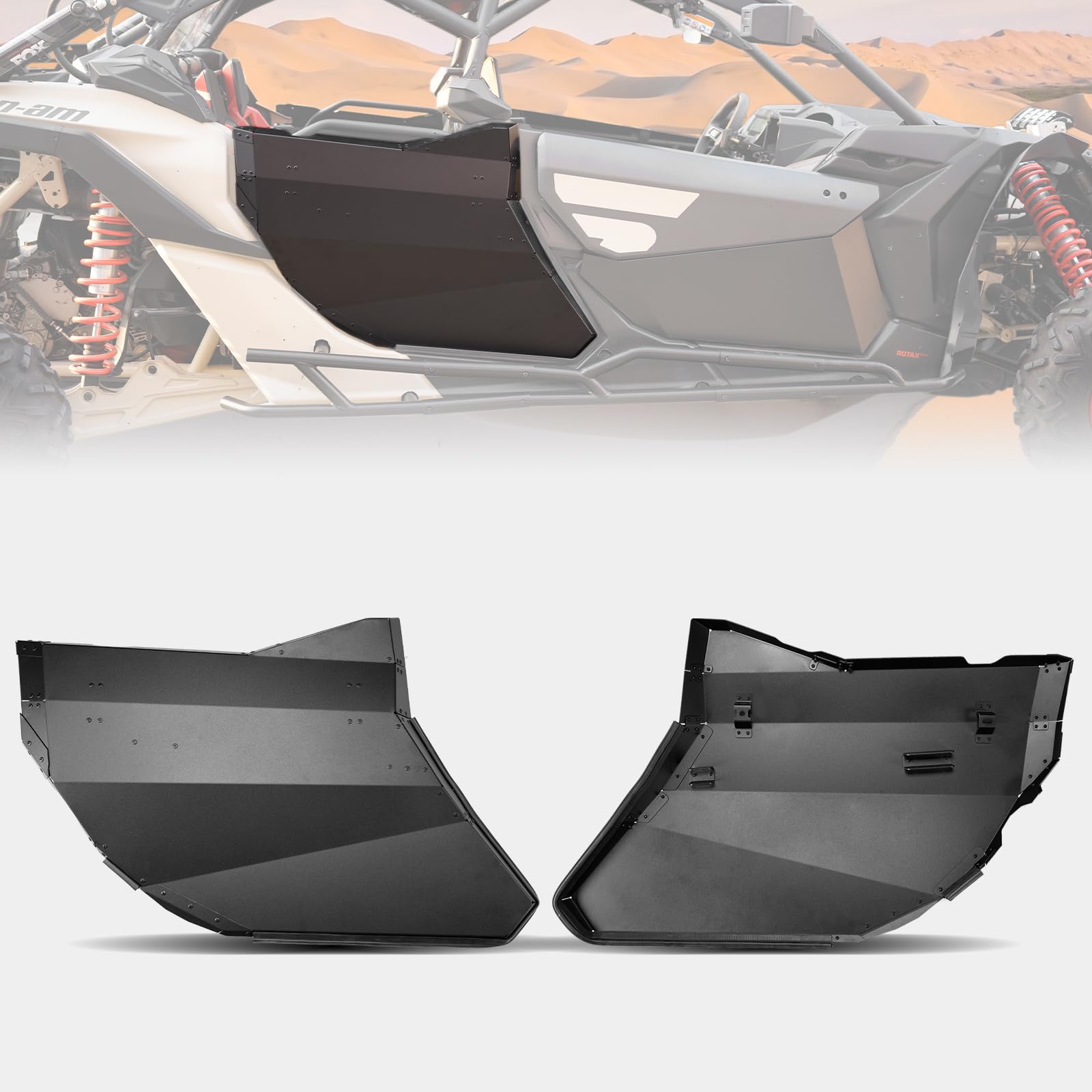 HAKA TOUGH Rear Full Doors for Can Am X3, Aluminum Rear Full Doors for Can Am Maverick X3 Max For 2017-For 2023 Accessories, Replacement of OEM number