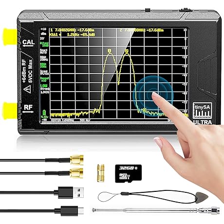 4Inch TinySA Ultra Spectrum Analyzer 100kHz-5.3GHz