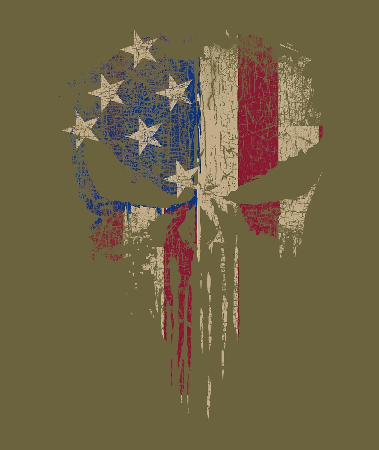 KESIHAN American Flag Skull Punisher Shirt Short Sleeve Men's Patriotic Graphic T-Shirt - Image 6
