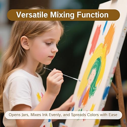 Miniatura 5 de Juego de 3 piezas de agitador de pintura, palitos de mezcla de metal para aerógrafo, mezclador de taladro, mini modelo, manualidades, agitadores