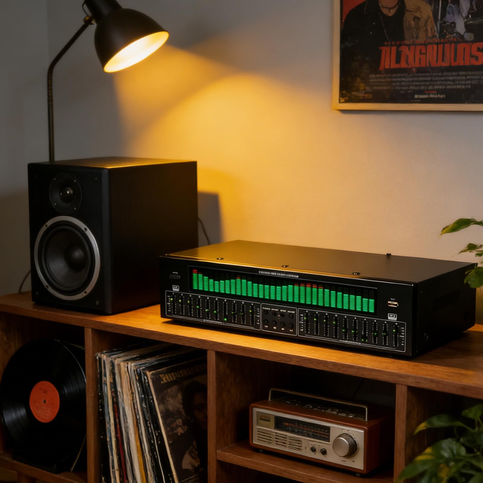 Dynamiczny korektor widma, 31 pasm, 12 wzorów rytmicznych, łączność Bluetooth, redukcja szumów, na scenę, koncert, w domu i w studiu nagrań