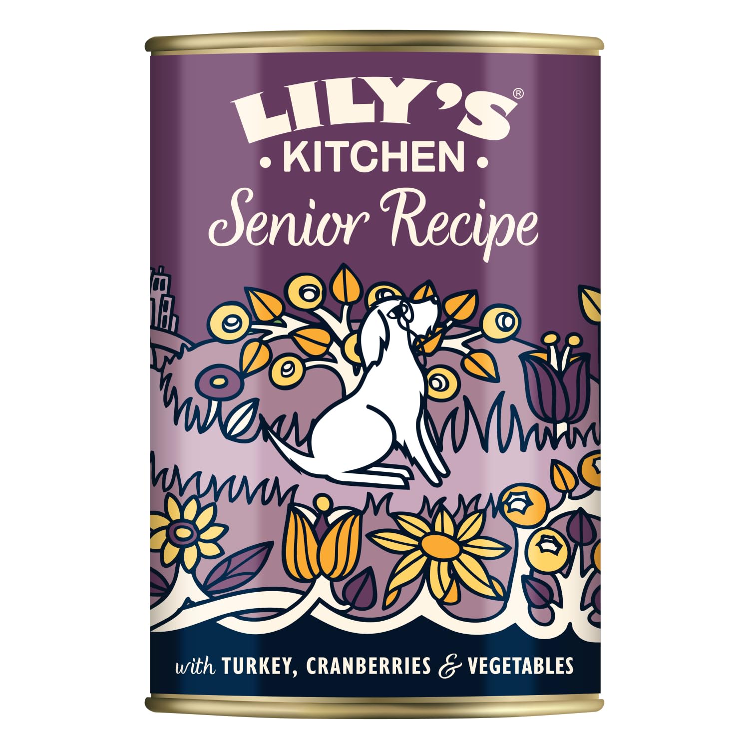 Lily’s Kitchen Fabriqué à partir d’ingrédients naturels Boîte d’Aliments humides pour Chiens âgés À la Dinde et aux Cranberry 6 x 400g
