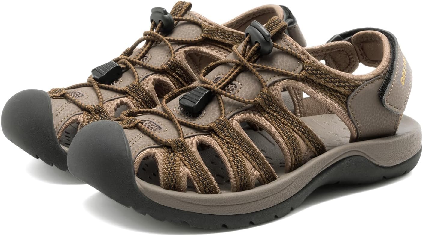 DREAM PAIRS Womens Closed Toe Hiking Summer Outdoor Sport Athletic Sandals
