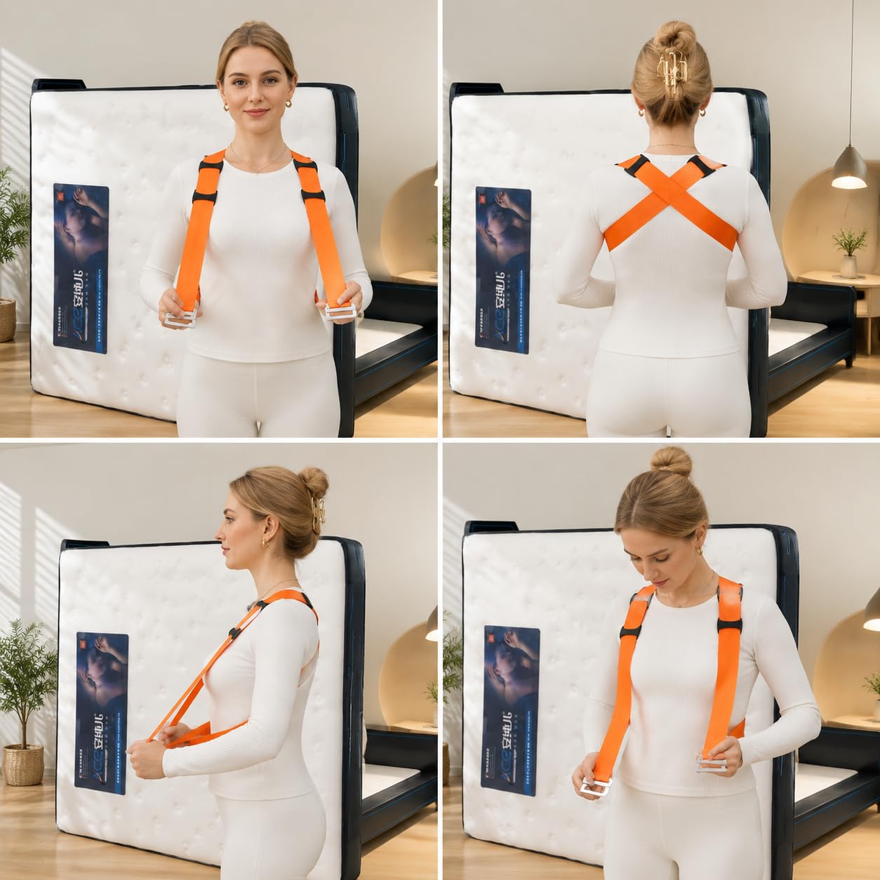 Correas móviles, correas de elevación y movimiento para 2 personas, correas de elevación, correas de movimiento de hombro, correas de elevación para macetas de jardín, muebles, electrodomésticos,