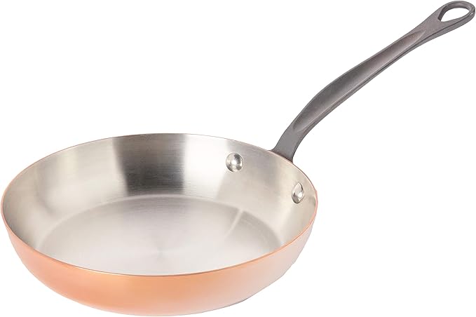 名作 MAUVIEL ムヴィエール 26cm 両手ラウンドパン 銅 調理器具