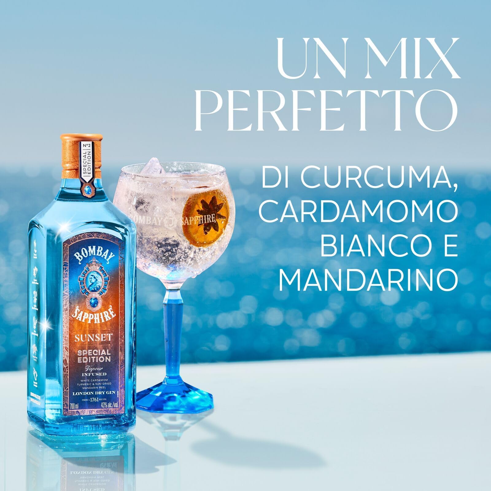 Bombay Sapphire Sunset London Dry Gin, 43% Vol., 70 cl / 700 ml