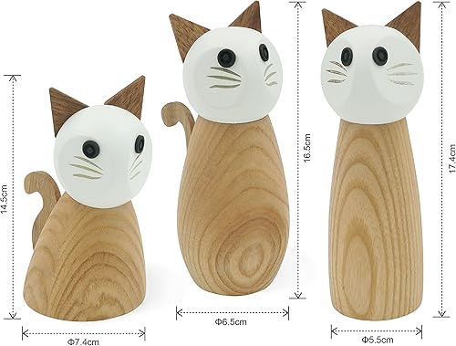 Miniatura 3 de Peterson Housewares Molinillo de sal o pimienta para gatos - Molinillo de especias de madera