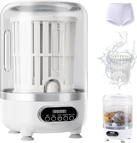 Mini lavadora portátil de 3 litros, mini lavadora recargable inalámbrica 3 en 1 para ropa interior, sujetadores, calcetines y ropa de bebé, mini