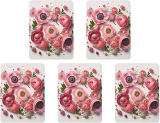 Car Air Fresheners 5 Pcs Hanging Scented Cards Flowers in A Circle Car Aromatherapy Tablets Funny Fragrance Hanging Slice Rearview Mirror Pendant for Car Interior Decor Bedroom Bathroom