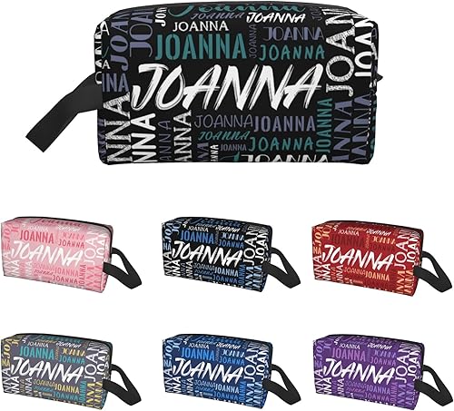 Miniatura 8 de Bolsa de maquillaje personalizada con nombre, bolsa de cosméticos personalizada añade tu nombre, bolsa de aseo personalizada con cremallera, regalos