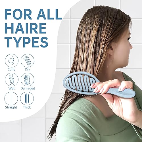 Miniatura 5 de Daily Gard Cepillo desenredante, cepillo desenredante ventilado seco y húmedo para mujeres y hombres, cepillo de secado rápido para cabello