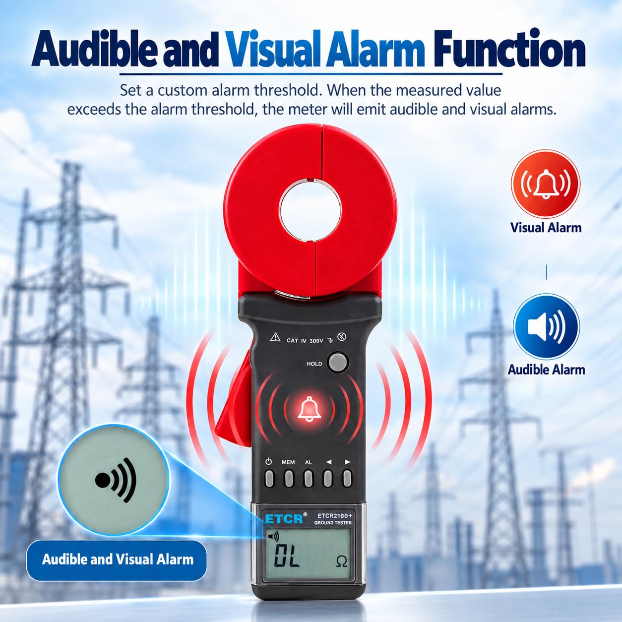 ETCR2100+ Clamp Ground Resistance Meter - Buy Now! -5