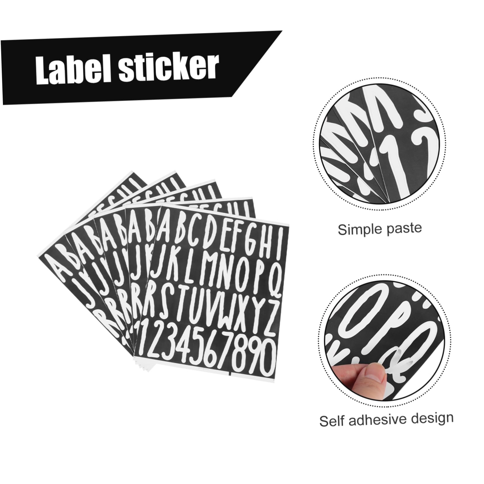 Letras Adhesivas Grandes De Vinilo - 24 Piezas, 8 Cm De Alto, Negro, Para Decoración Interior Y Exterior