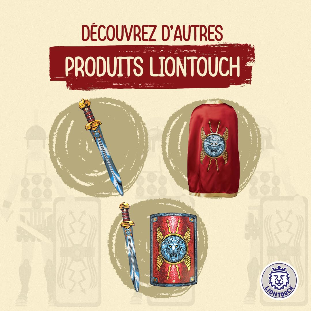 Liontouch - Bouclier de Légionnaire Romain - 3 Ans+ | Jouet Historique en Mousse pour Soldat de la Rome Antique | Accessoire d'arme sûr et Durable pour Costumes de Gladiateur pour Garçons