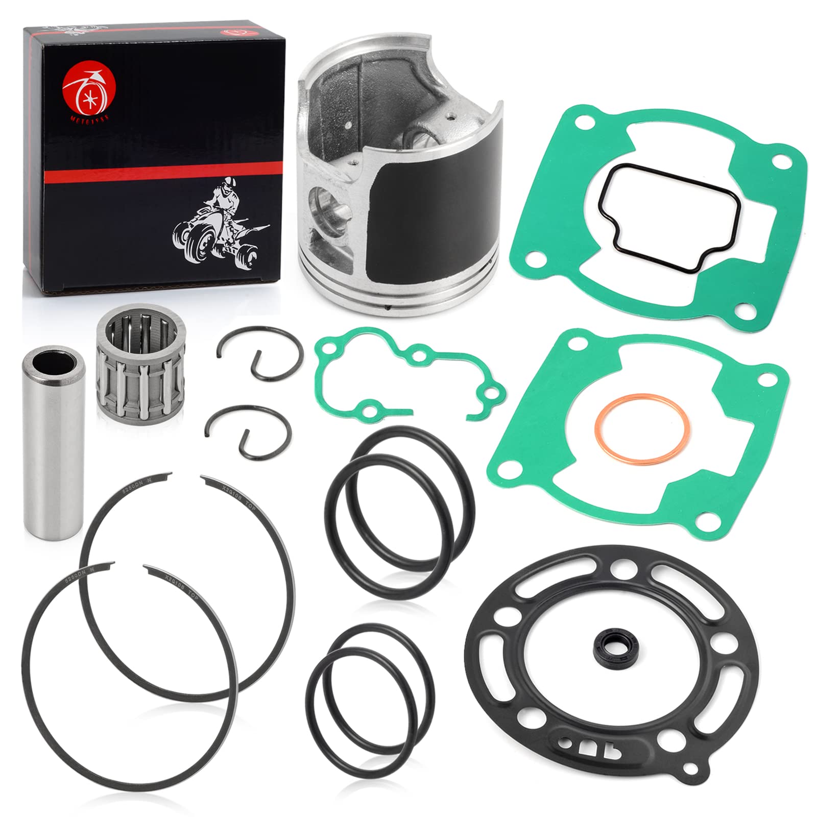 Tusk Complete Top End Rebuild Kit Pro-Lite Standard 52.5mm Wiseco Piston For Kawasaki KX100 1998-2013