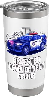 Arrested Development Major Funny Police Officer Humor Cops Stainless Steel Insulated Tumbler