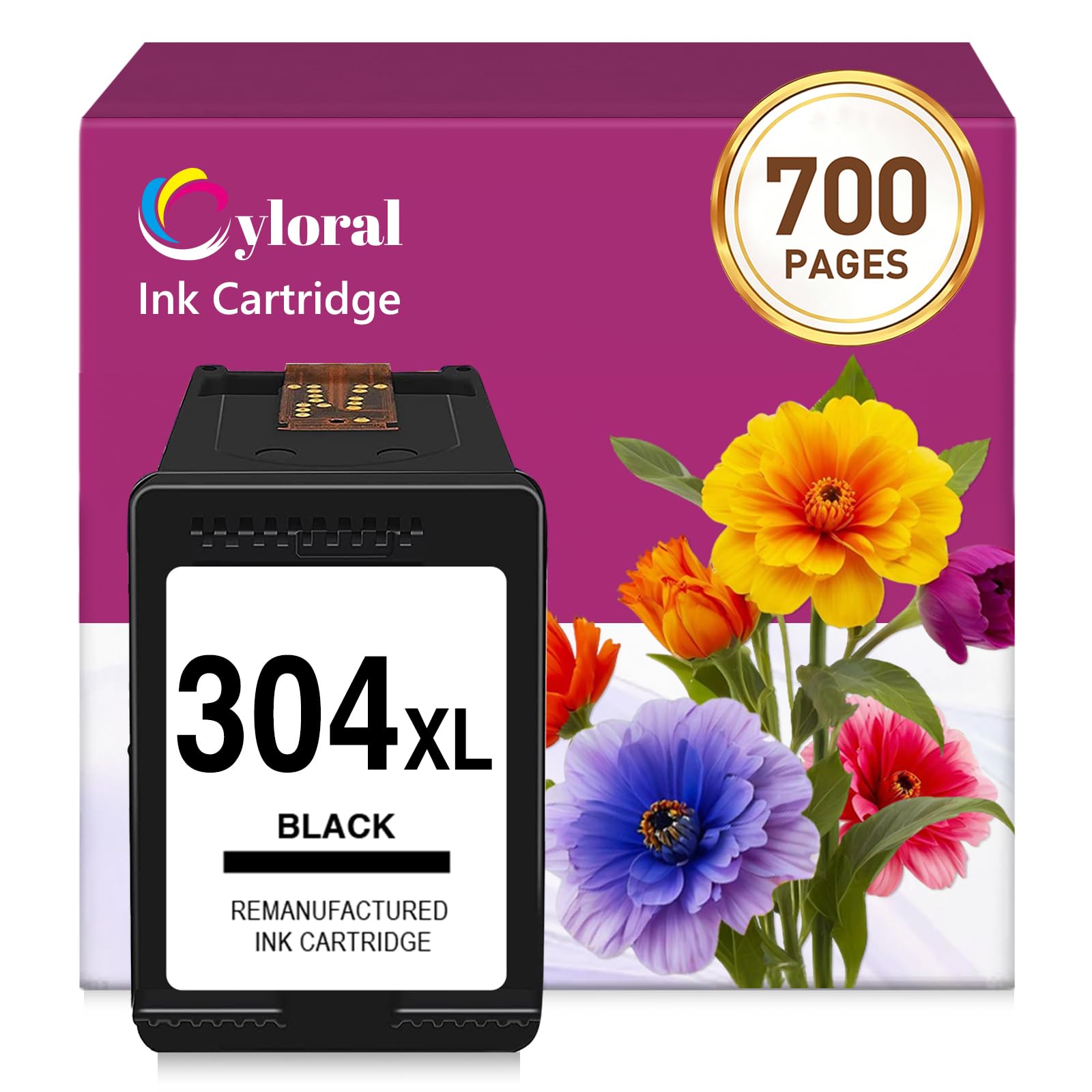 Cyloral 304XL Cartucho Tinta para HP 304XL Negro Deskjet 2600 2620 2622 2630 2632 2633 2634 3700 3720 3730 3735 3760 Envy 5010 5020 5030 5032 5530 5050 5055 5058 Tinta Impresora Negro para HP 304 XL