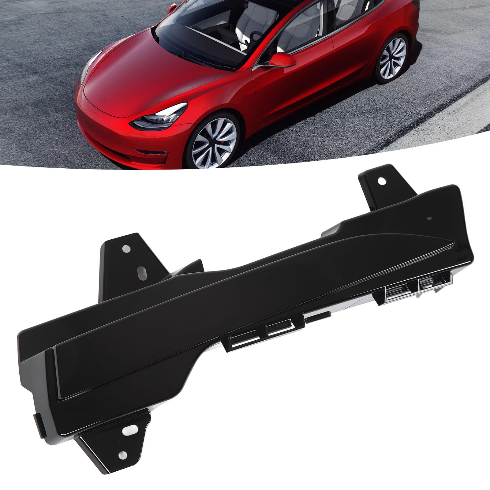 Copertura Fendinebbia Paraurti Anteriore Sinistro, Sostituzione Alloggiamento Luce Stabile per Model 3 2017-2021 con Materiale Resistente, Installazione Facile per
