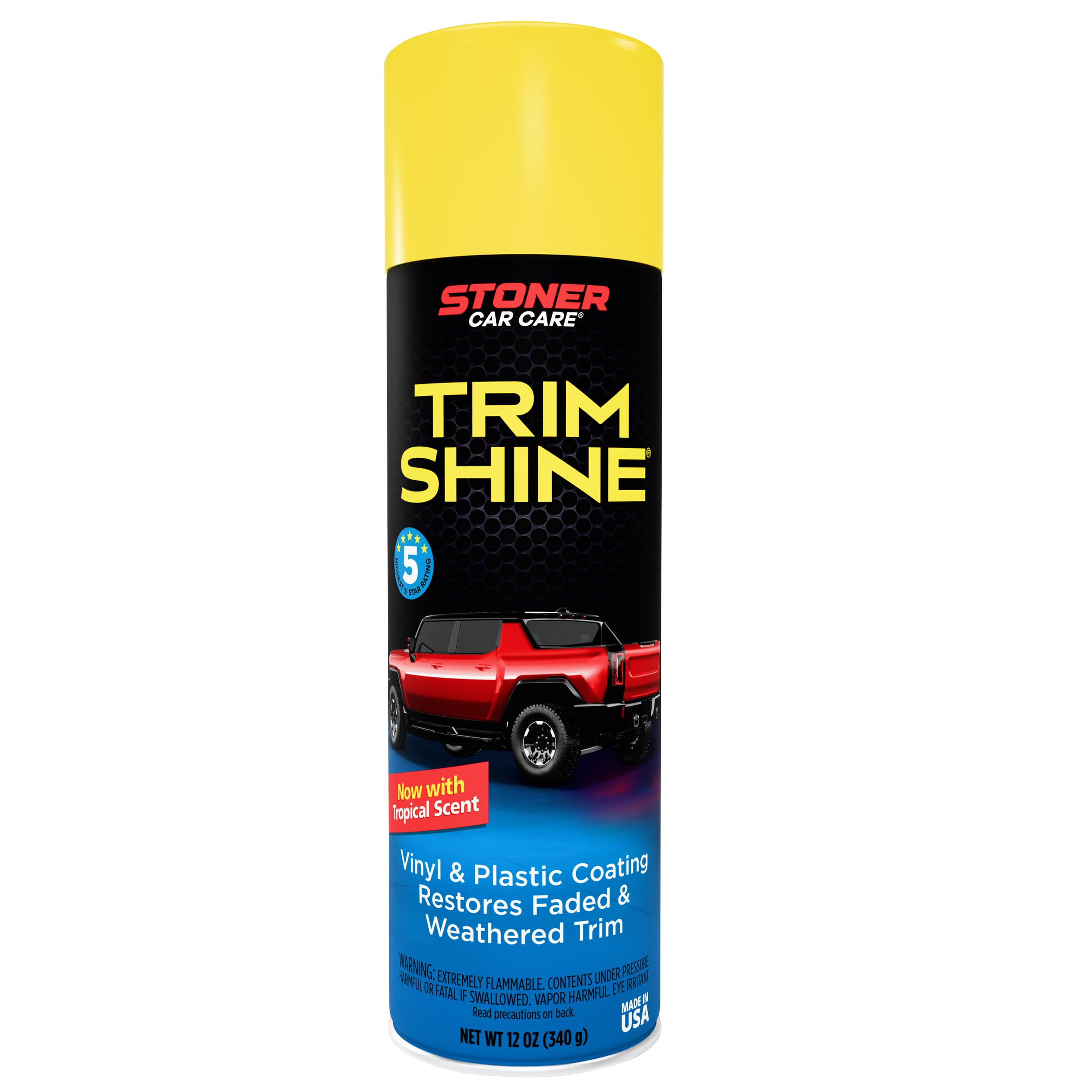 Stoner Car Care 91034 Trim Shine – Black Trim and Plastic Restorer for Cars – Vinyl and Plastic Trim Protectant Coating for Interior and Exterior Use – Fast-Drying No Sling – 12 oz