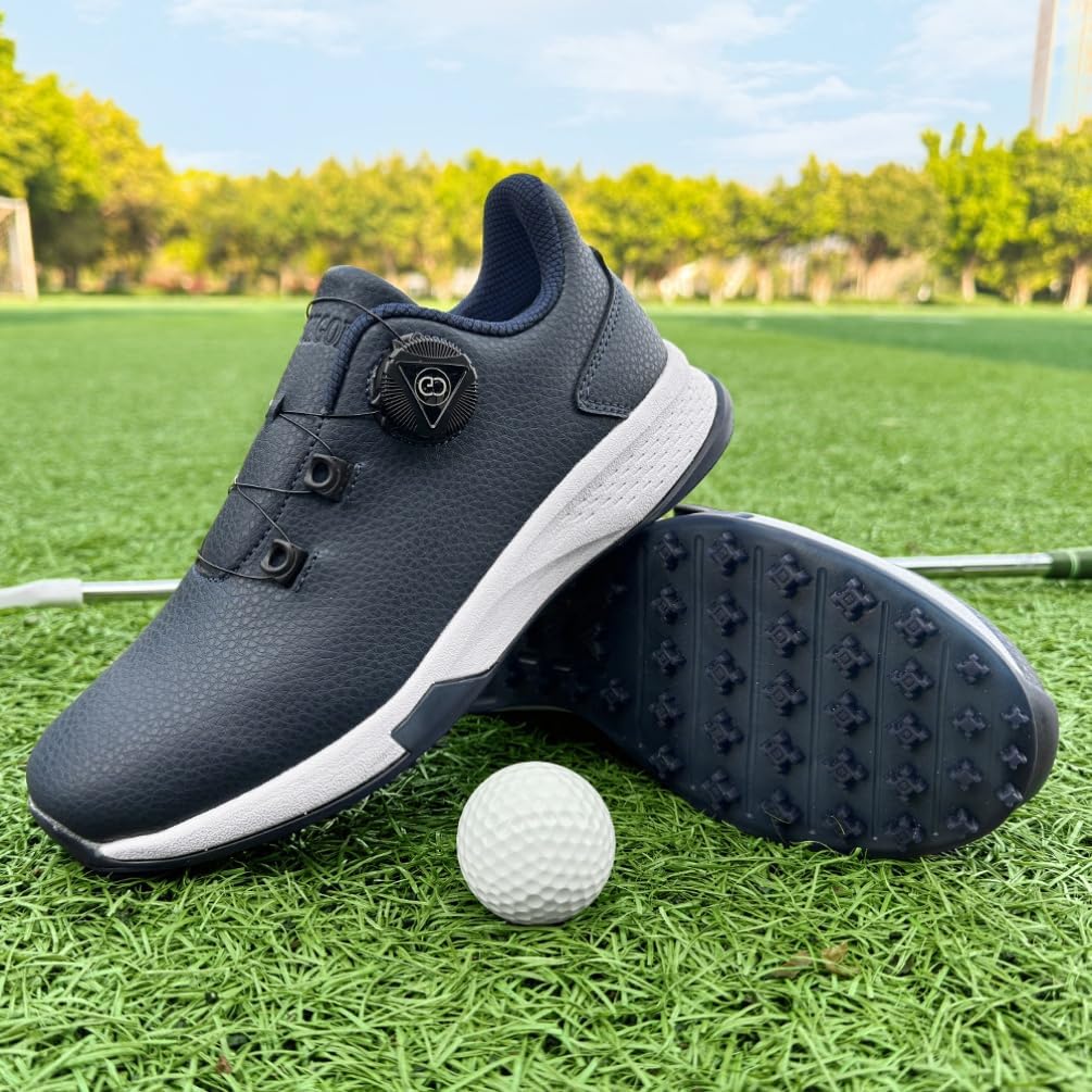 [VimLex] ゴルフシューズ 運動靴 メンズ レディース 軽量 ゴル フシューズ ダイヤル式 スパイク ゴル フ ウォーキングシ