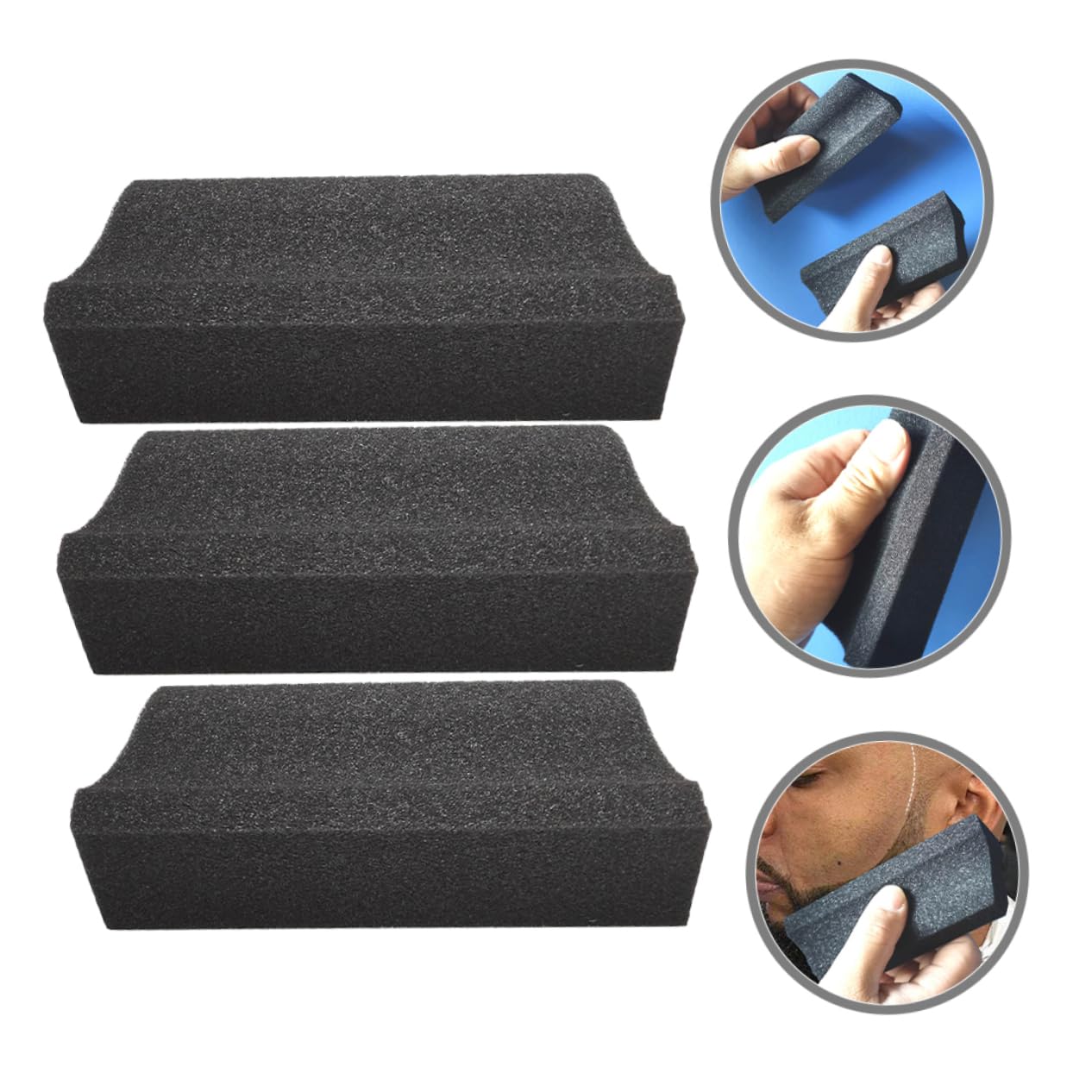 Healeved 15piezas Esponjas De Limpieza Para De Cepillos De Recorte y Recogida De Pelo Esponjas De Cabello Para Fregadero y Cara Diseño