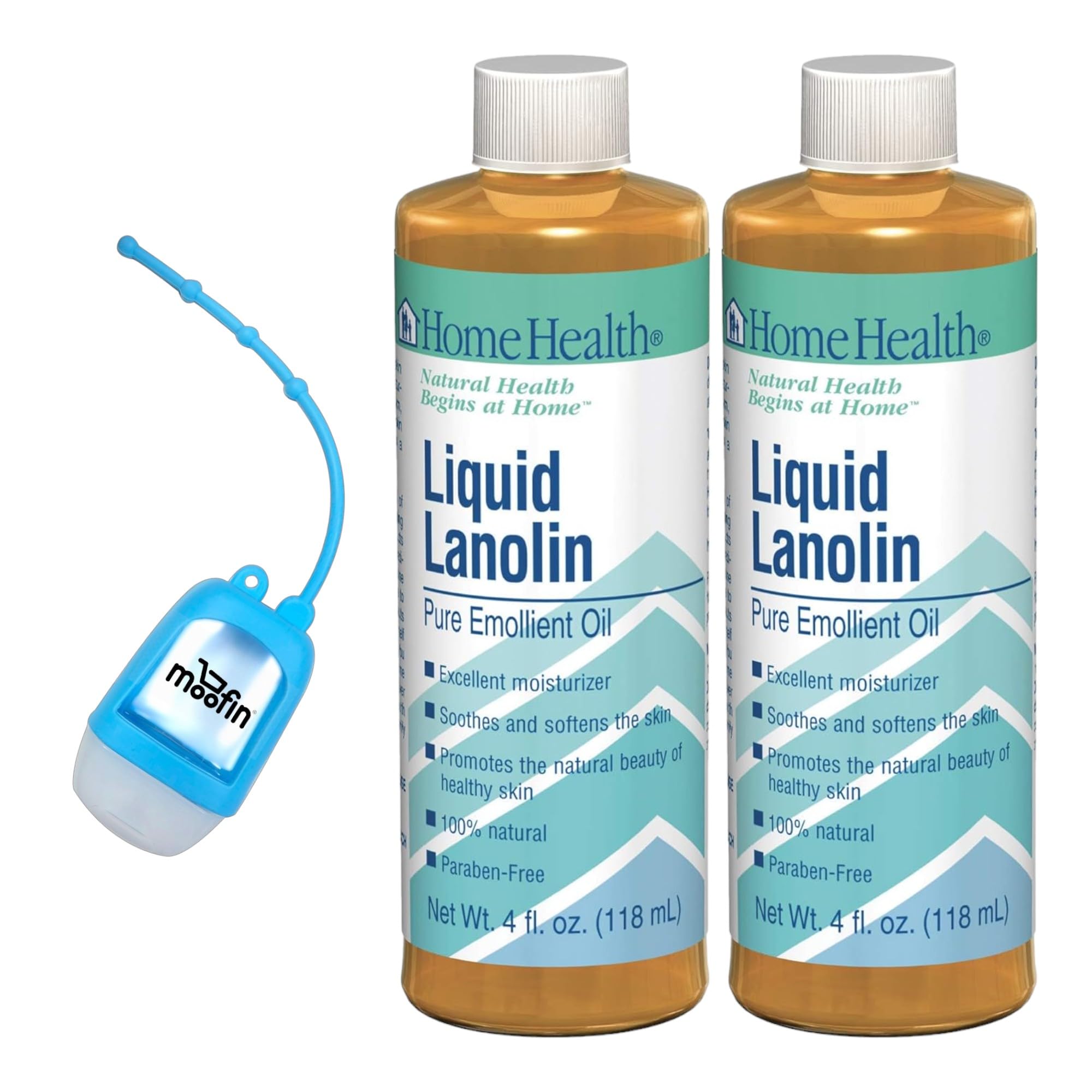 Liquid Lanolin, 4oz - Intense Hydration, Non-Greasy Formula for Dry Skin Hand Sanitizer Dispenser, Dermatologist Tested, 100 Pure Pharmaceutical Grade, [Pack of 2]