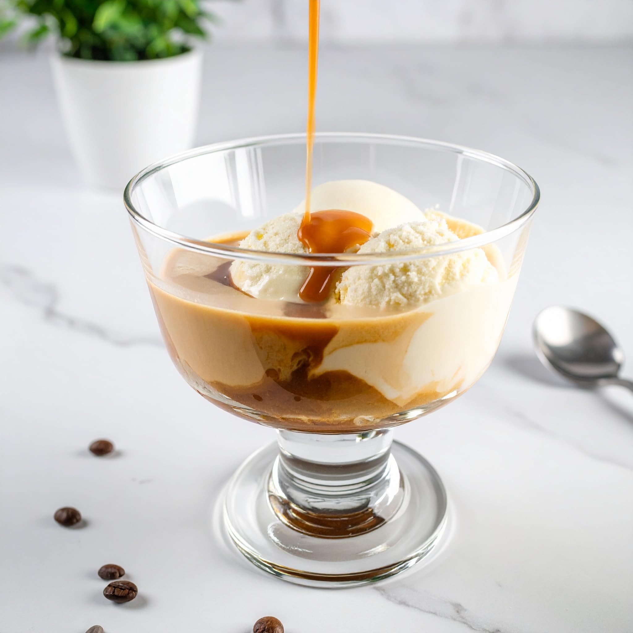 Glasmark KROSNO 1992 Coppa gelato Coppa gelato Dessert 270 ml Vetro robusto lavabile in lavastoviglie Trasparente lucido