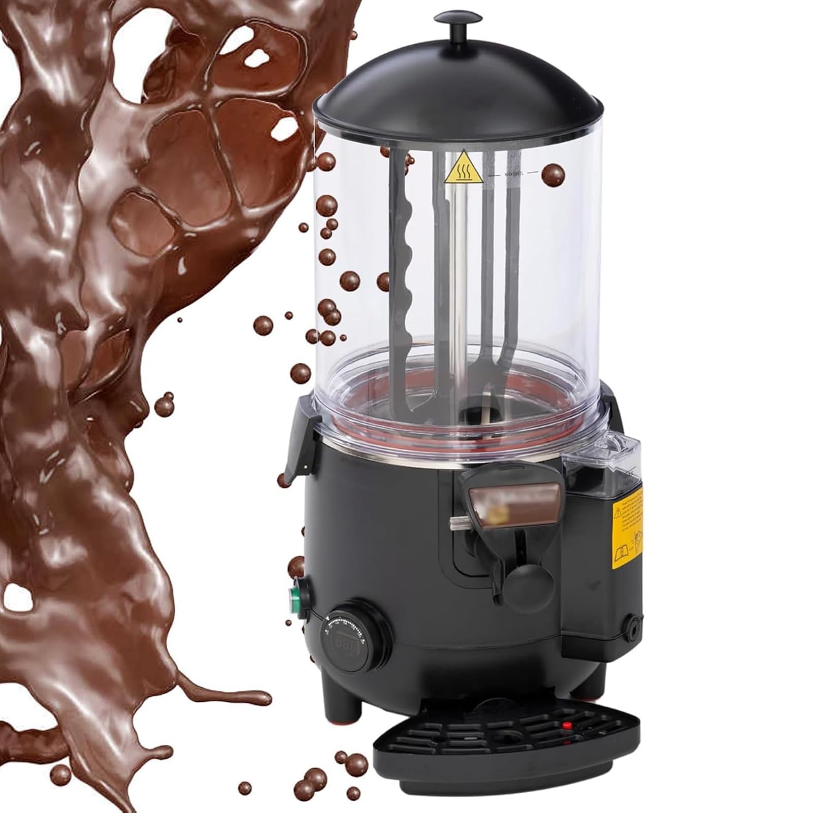 Machine à chocolat chaud commerciale, distributeur de chocolat chaud 1000 W, réglage de la température de 20 à 90 ℃, machine de trempe en acier inoxydable
