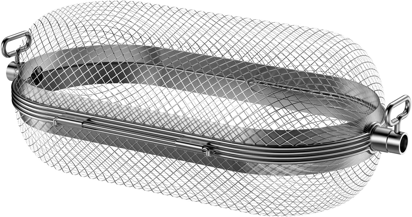 LS'BABQ Rotisserie Grill Basket for Napoleon Grill,64000