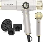 HITTIONA 6 IN 1 Chaud Air Styleur & Kit de brosses pour sèche-cheveux, 1500W Pas de dommages à la chaleur Styler de cheveux sans frisottis pour Curl, Wavy, Volumizer, Straighten, Séchage rapide, Négatif brosse de sécheur ionique avec sac de voyage