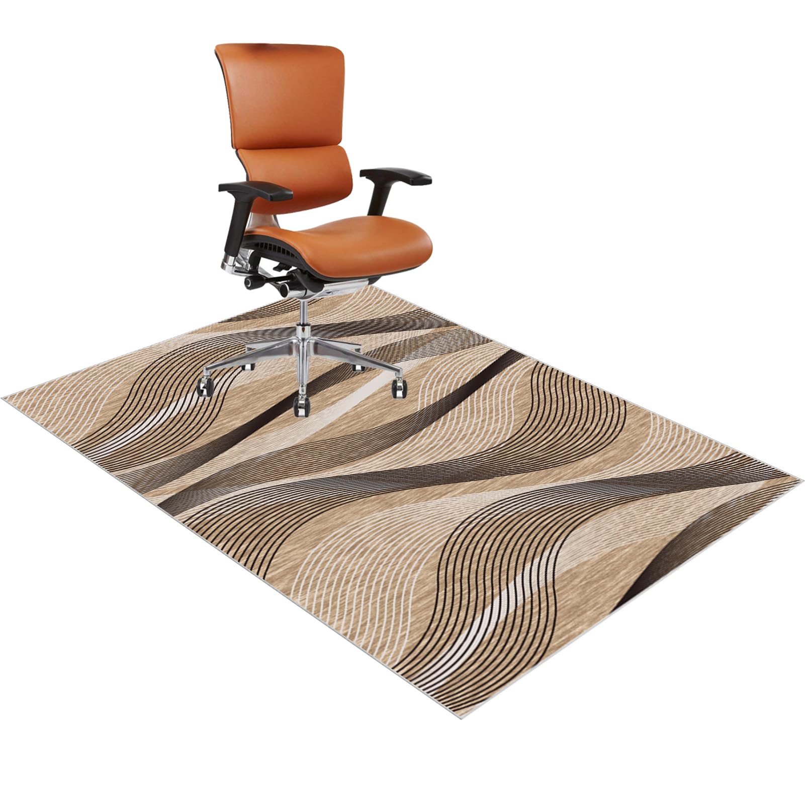 Heavy Duty Office Chair Mat for Carpeted Floor 120 x 160 cm Under Desk Low-Pile Rug, Non Slip Gaming Chair Mat, Carpet Protector Chair Mat for Home and Office, Hard Floor Protector for Rolling Chair