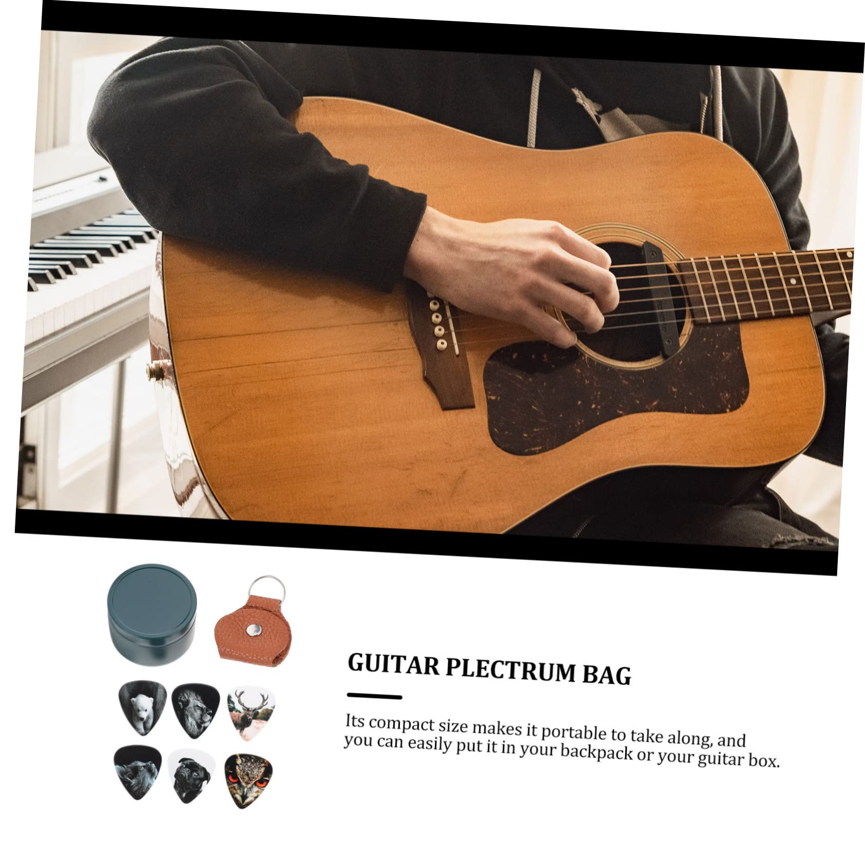Abaodam 4sets Plettri Per Chitarra Celluloide Con Scatola e Sacchetto Accessori Per Chitarra Elettrica e Acustica Plettri Leggeri e Resistenti Per Musicisti Principianti e Professionisti