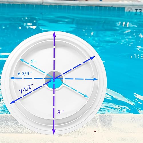 Miniatura 5 de Placa de vacío para desnatadora de piscina de 8 pulgadas de repuesto para Pentair Admiral Pool and Spa Skimmer S15, S20,85001900 Skimmer Cover