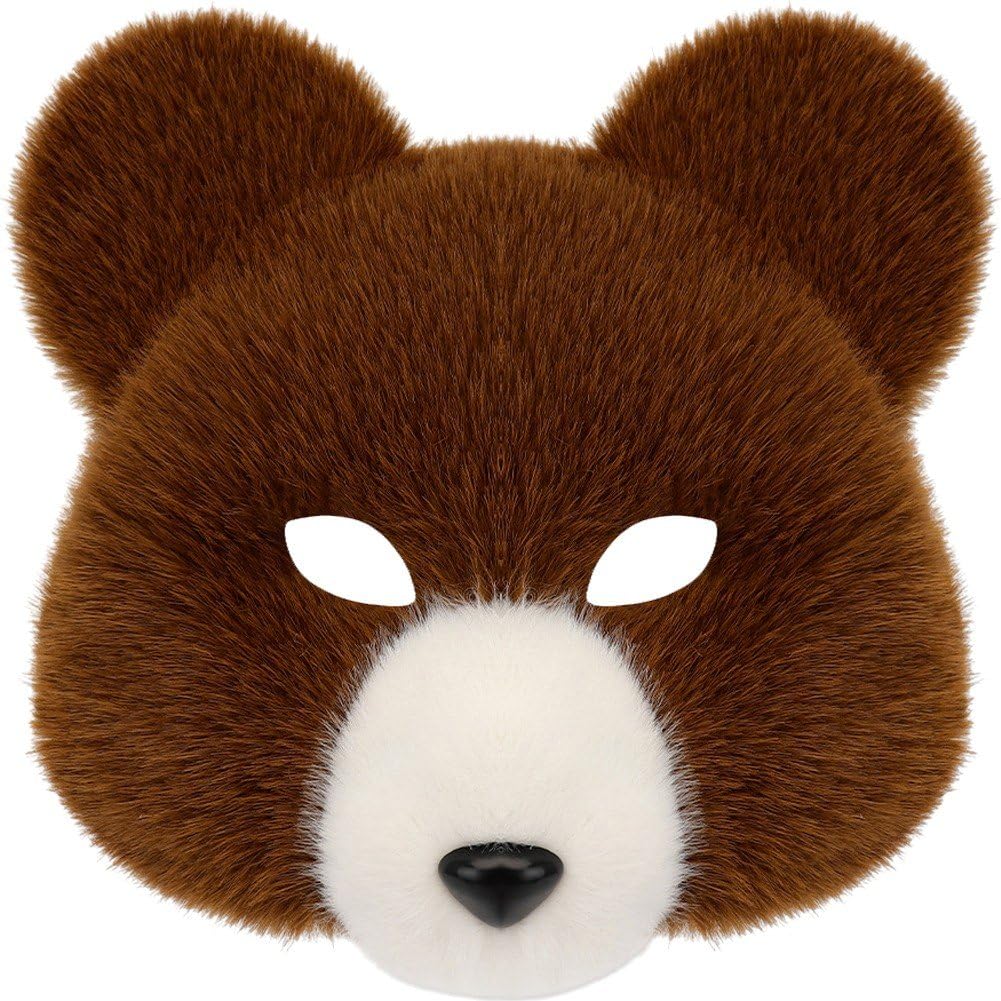 Glixoft Realistic Bear Mask Bear Face Mask Animal Cosplay Mask for Halloween Christmas Carnival Festival Theme Party Accessory