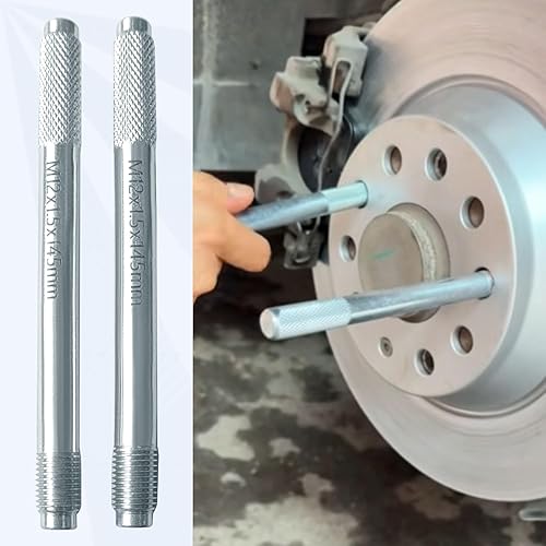 Miniatura 6 de ZKTOOL 2 pines de alineación de rueda, pernos de fijación de rueda, herramienta de guía de pernos de alineación de suspensión de rueda negra,