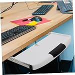Beavorty Pull Out Keyboard Tray Plastic Keyboard Shelf with Comfortable Typing Posture Under Desk for Office